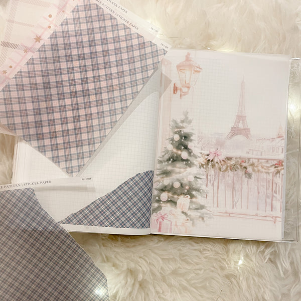 PINK WINTER WONDERLAND COLLECTION | TEARABLE DECO STICKERS | SH 8 -11| CLEAR MATTE (Copy)