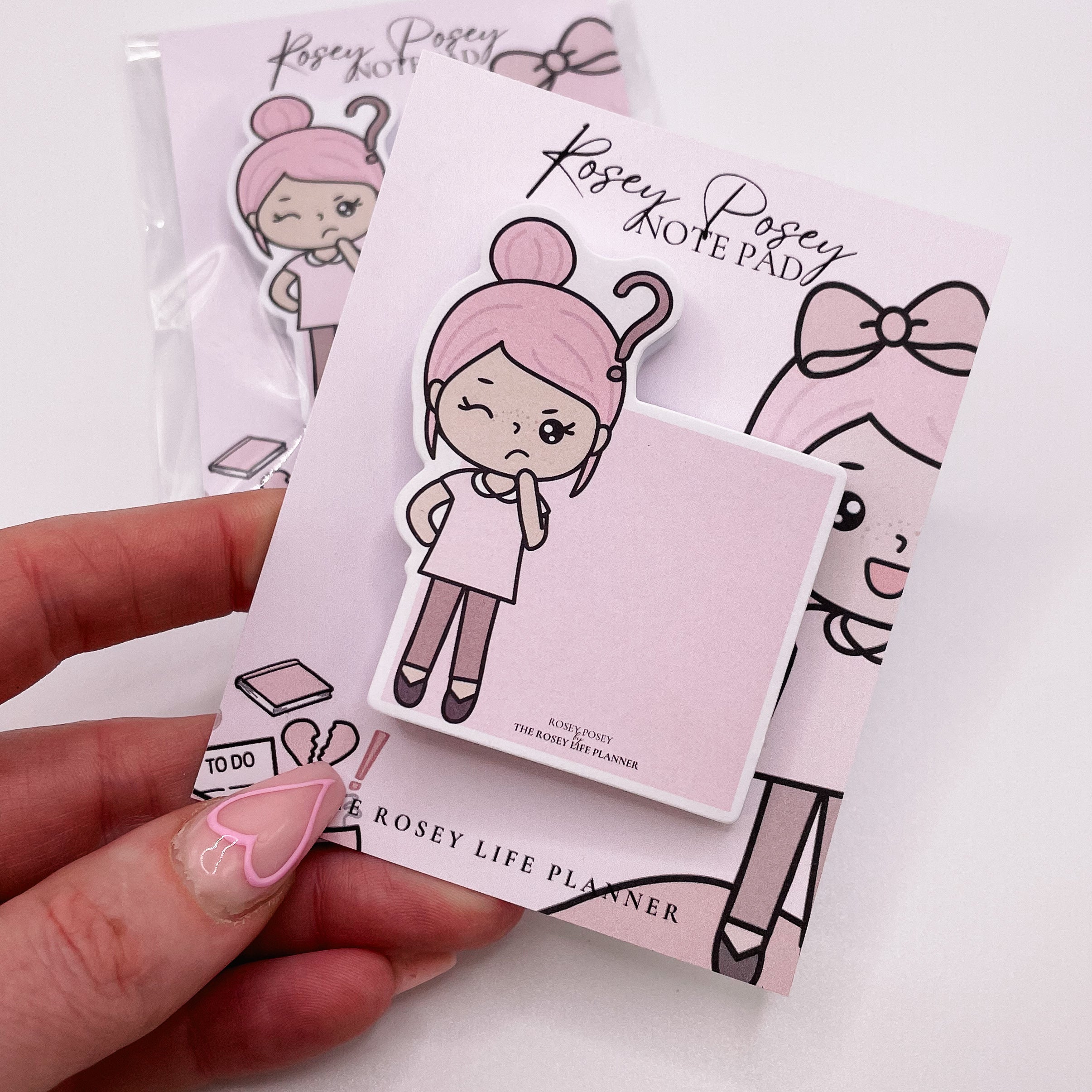 ROSEY POSEY MINI NOTEPAD | THINKING GIRL | 50 SHEETS – theroseylifeplanner