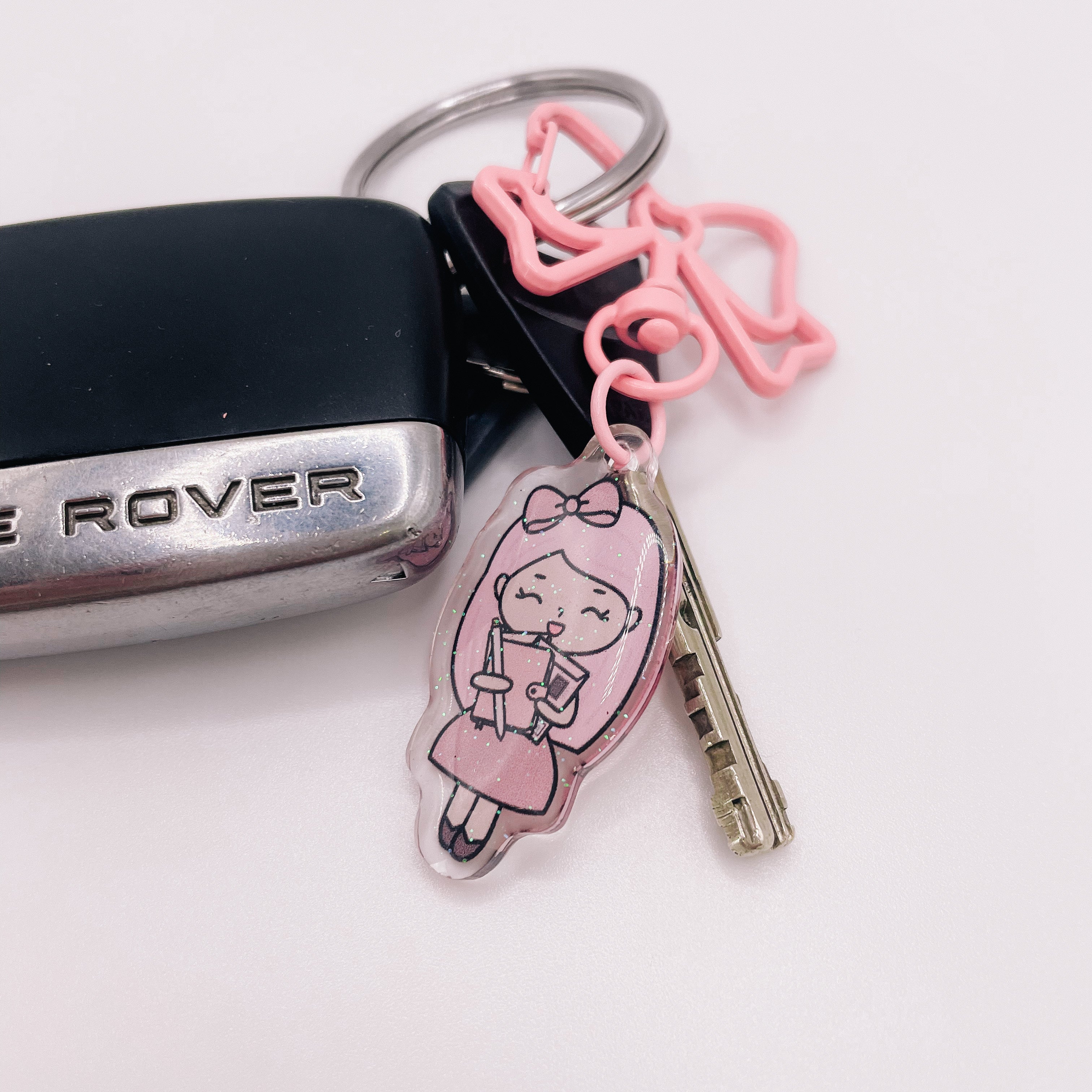 ROSEY POSEY PLANNER / KEY CHARM | ACRYLIC | PLANNER GIRL - BOW ...