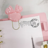 SEQUENCE MOUSE EARS SHAPE PLANNER CLIP - LIGHT PINK