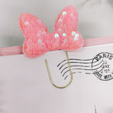 SEQUENCE BOW SHAPE PLANNER CLIP - coral pink