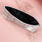 PENCIL CASE | PINK CHECKERED | STATIONERY STORAGE
