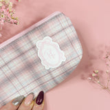 PENCIL CASE | PINK CHECKERED | STATIONERY STORAGE