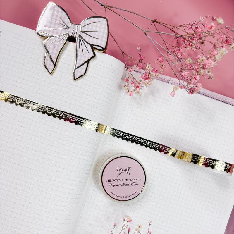 Washi Tape Gold Foil Lace | 10 m - 1,0cm |  COZY FALL 2.0