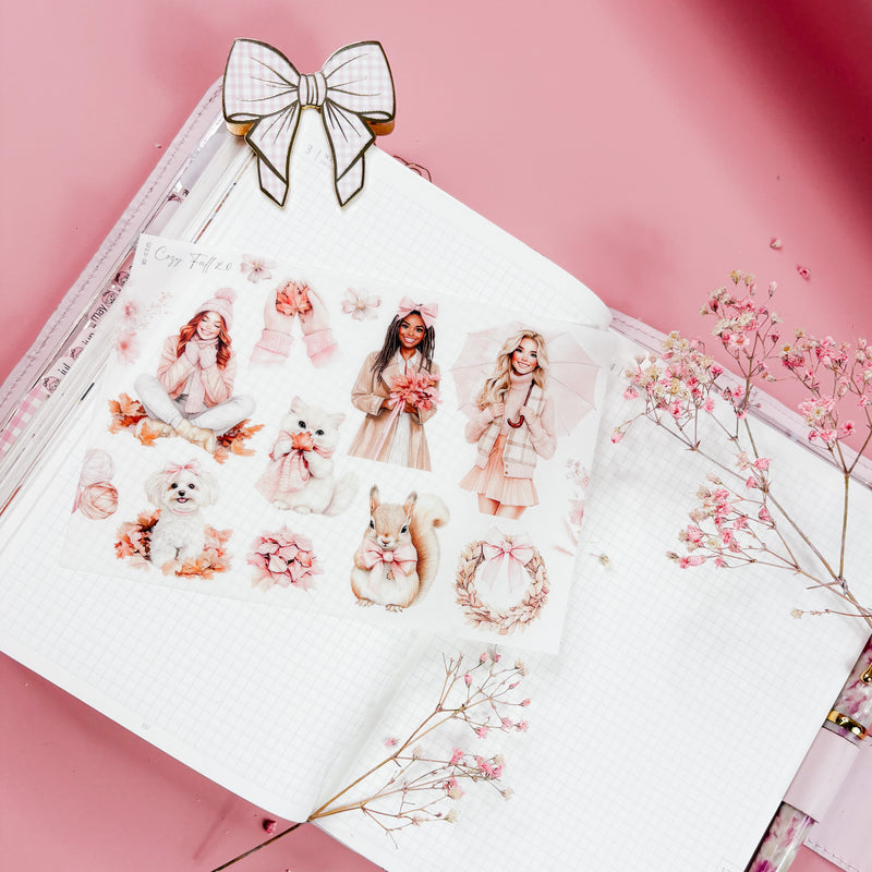 COZY FALL 2.0 COLLECTION | STICKERS 1-10 or ALL 10 BUNDLE DEAL | CLEAR MATTE