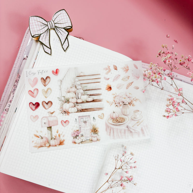 COZY FALL 2.0 COLLECTION | STICKERS 1-10 or ALL 10 BUNDLE DEAL | CLEAR MATTE