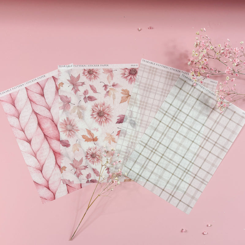 TEARABLE STICKER SET | SHEETS 11-14 CLEAR | COZY FALL 2.0