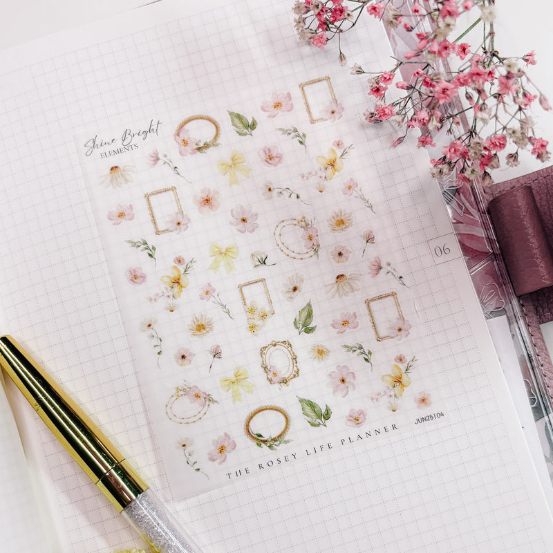 DECO STICKERS  | SHEET 4 | CLEAR/ MATTE  | JUN25 COLLECTION