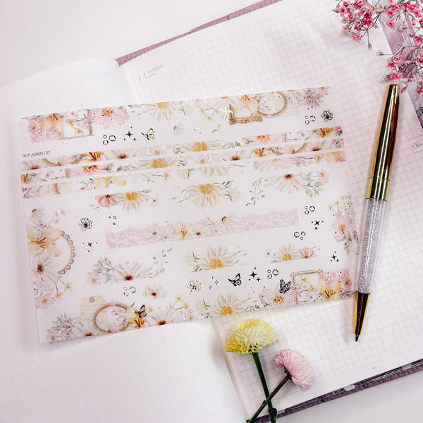 WASHI STICKERS  | SHEET 7 | CLEAR/ MATTE  | JUNE25 COLLECTION