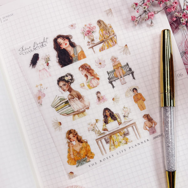 DECO STICKERS  | SHEET 21 | CLEAR/ MATTE  | JUN25 COLLECTION