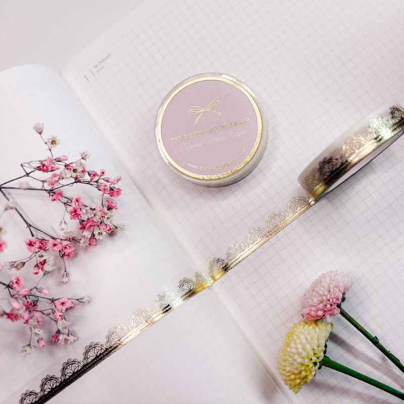 Washi Tape | 10 m - 1cm |  JUNE25- Gold Foil