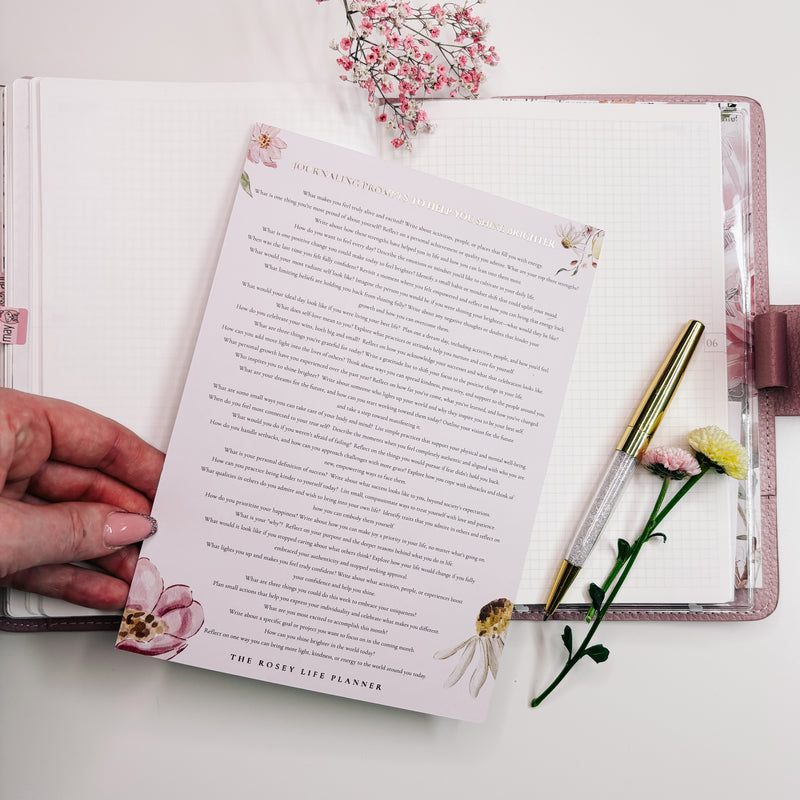 PLANNER JOURNAL CARD A5 - JOURNAL PROMPTS  | JUNE 2025 COLLECTION