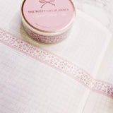 Washi Tape | 10 m - 1.5 cm | Pink Lace Hearts