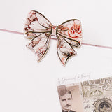 JOURNAL CLIP | GOLD and FLORAL BOW | VINTAGE TRAVEL COLLECTION
