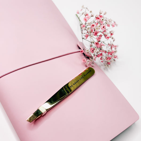 Sticker Tweezers - Gold - Black text