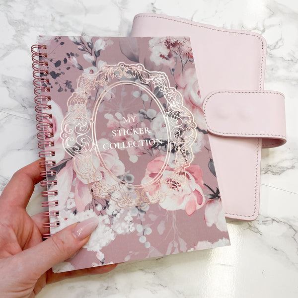 REUSABLE STICKER BOOK | SPIRAL BOUND | rose gold