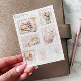 JOYS OF SPRING | DECO STICKERS - STAMPS | SHEET 12 - FOILED | CLEAR/ MATTE | APR24 COLLECTION