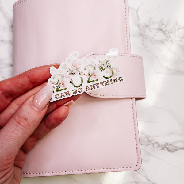 2025 Florals  | DIE CUT STICKER | VINYL GLOSS Rose gold