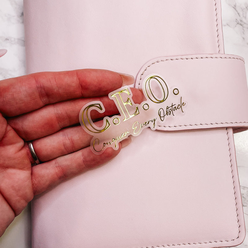CEO  | DIE CUT STICKER | PET gold