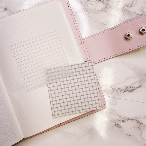 STICKY NOTES | SQUARE GRID Transparent Notes