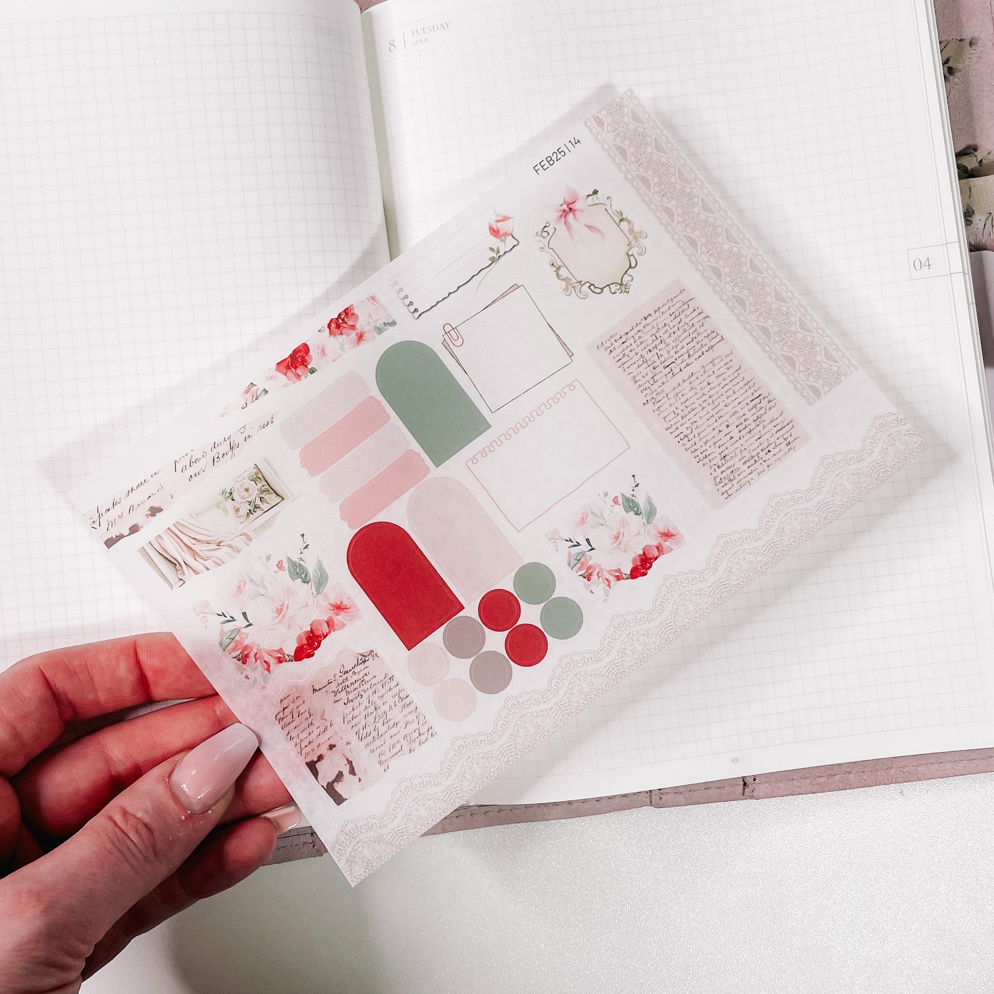 EDGES & WEDGES STICKERS | CLEAR/ MATTE | Sh14 FEB25 – theroseylifeplanner