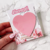 TRANSPARENT STICKY NOTES | MEMO PAD | 50 SHEETS | Pink heart |