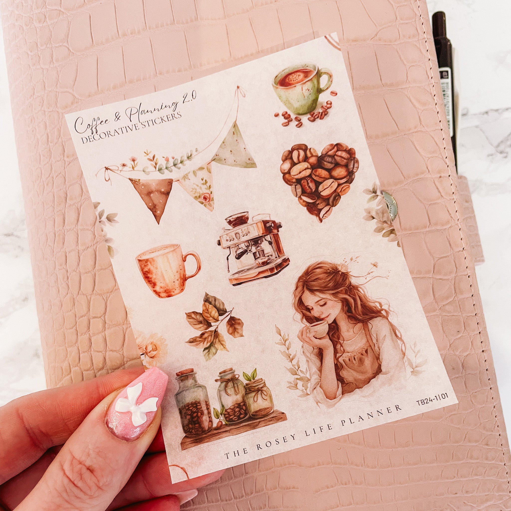 COFFEE & PLANNING 2.0 | DECO STICKERS | SHEET 1 | CLEAR MATTE ...