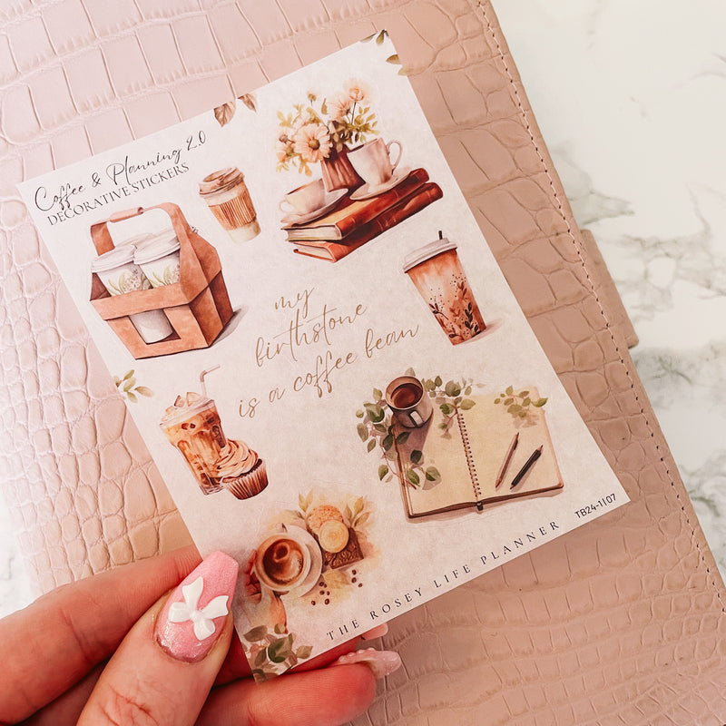 COFFEE & PLANNING 2.0 | DECO STICKERS | SHEET 7 | CLEAR MATTE