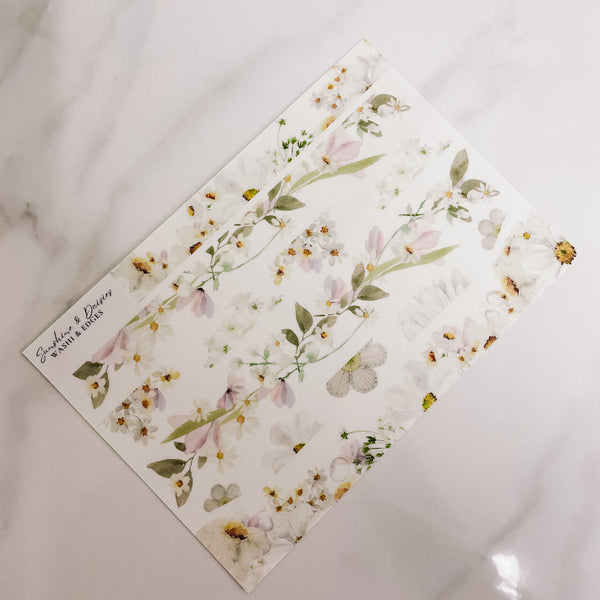 DAISIES & SUNSHINE | DECO STICKERS | WASHI STRIPS CLEAR/ MATTE