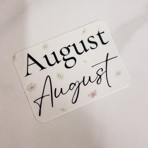 DAISIES & SUNSHINE | DECO STICKERS | LARGE MONTHS CLEAR/ MATTE