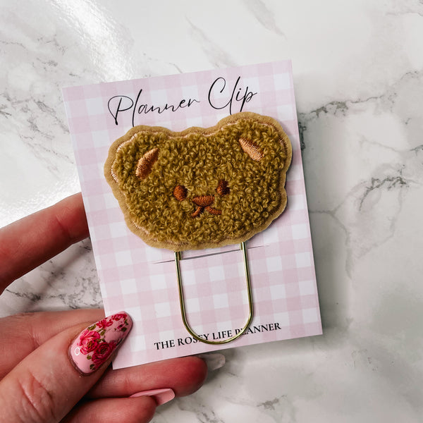 Brown BEAR | PLANNER CLIP | SUPER CUTE