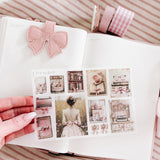 Magnetic Vegan Leather Bow Bookmark  | PLANNER DECOR | Pink