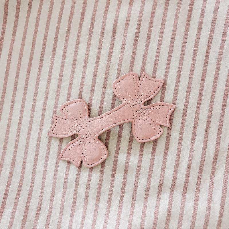 Magnetic Vegan Leather Bow Bookmark  | PLANNER DECOR | Pink