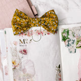 BOW PLANNER CLIP | FLORAL PRINT DESIGN | Yellows