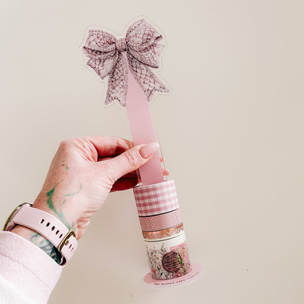 BOW WASHI TAPE HOLDER DISPLAY | ACRYLIC | PINK MY LIFE 2.0