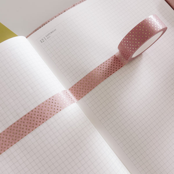 Washi Tape | 10 m - 1.5cm |  PINK MY LIFE 2.0 / Pink Gold Pokka dot