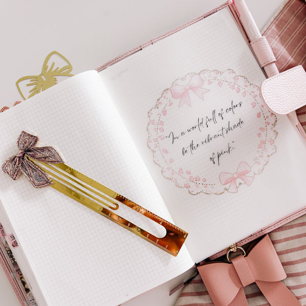 Bow Ruler Bookmark | FUNCTIONAL PLANNER DECOR