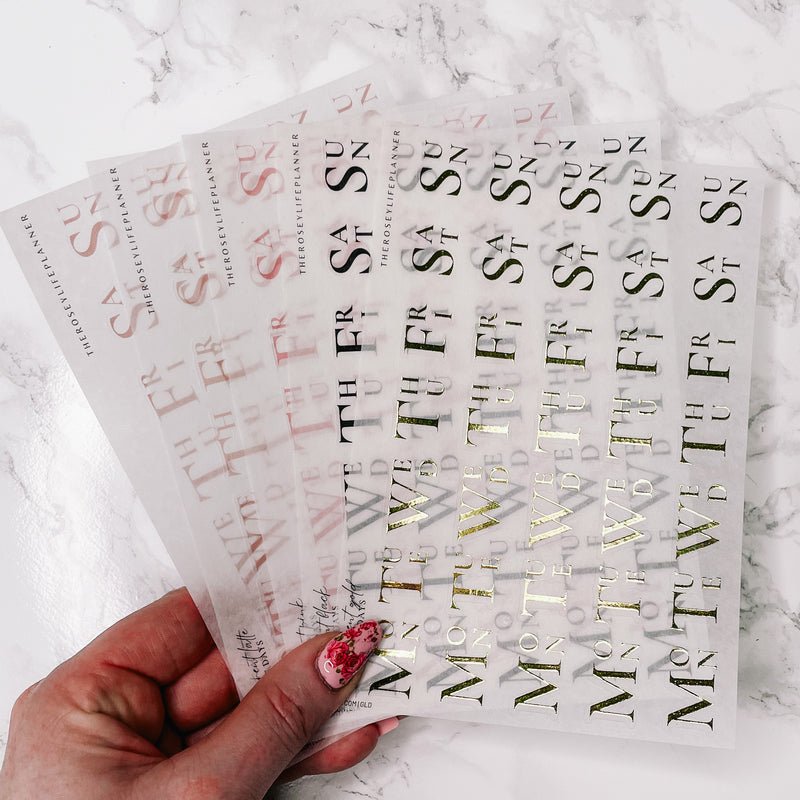 DAILY STICKERS | CLEAR/ MATTE 5 colors