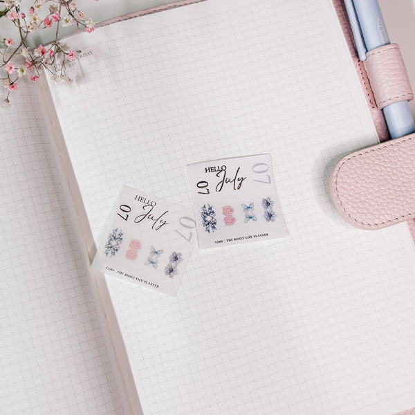 DIVIDER TABS |  MINI STICKER SHEET |  JULY25 COLLECTION