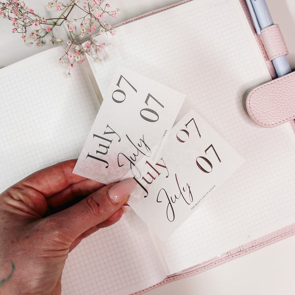 JULY25 | MINI SHEET CLEAR MATTE -SCRIPT