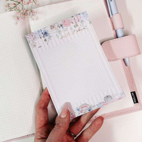 JULY2025 | A6 NOTEPAD | 50 Sheets - Rosegold Foil