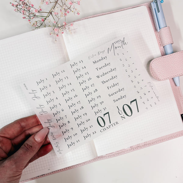 STICKERS | SHEET 9 | CLEAR | JULY25 COLLECTION