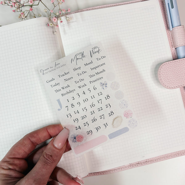 DECO STICKERS  | SHEET 8 | CLEAR/ MATTE  | JULY25 COLLECTION