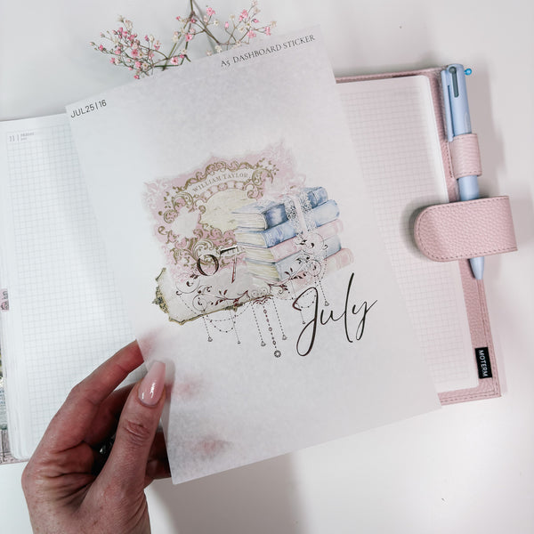A5 STICKER DASHBOARD | SHEET 16 | CLEAR | JULY25 COLLECTION