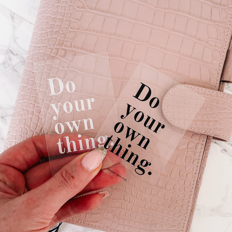 Clear Journaling Card - Do Your Own Thing