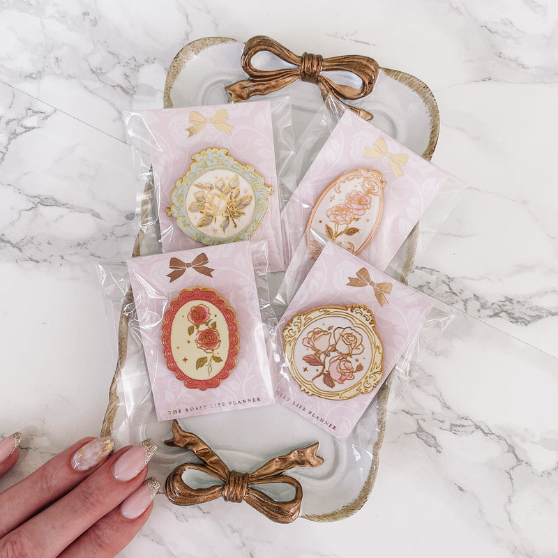 Floral Journal Clips - Romantic Roses