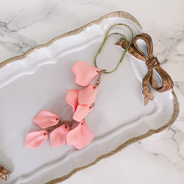 PINK ROSE PETAL PLANNER CLIP