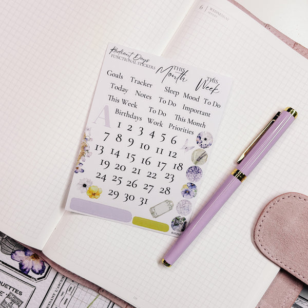 DECO STICKERS  | SHEET 8 | CLEAR/ MATTE  | AUGUST25 COLLECTION