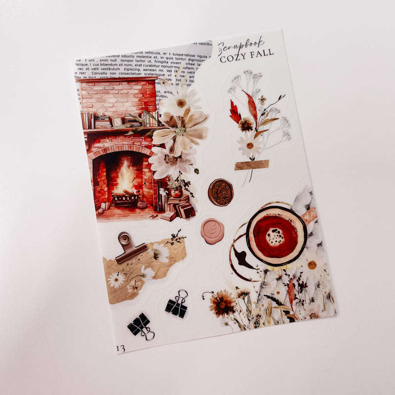 COZY AUTUMN | DECO STICKERS STAMPS | SHEET 13 | CLEAR/ MATTE