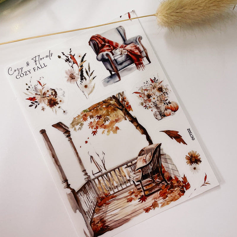 COZY AUTUMN | DECO STICKERS | SHEET 2 | CLEAR/ MATTE